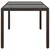 Produktbild 3 för Utebord 150x90x75 cm Härdat glas och konstrotting brun 
