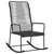 Produktbild 2 för Gungstol för trädgården svart 59x79,5x104 cm PVC rotting