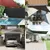Produktbild 2 för Solsegel 160 g/m² antracit 6x8 m HDPE