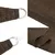 Produktbild 5 för Solsegel 160 g/m² brun 2x2,5 m HDPE