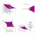 Produktbild 3 för Solsegel 160 g/m² brun 3,5x3,5x4,9 m HDPE