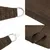 Produktbild 5 för Solsegel 160 g/m² brun 4x5x5 m HDPE