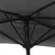 Produktbild 6 för Balkongparasoll med aluminiumstång svart 300x155x223 cm halvt