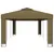 Produktbild 3 för Paviljong dubbla tak 3x6 m taupe 180 g/m²