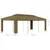 Produktbild 6 för Paviljong dubbla tak 3x6 m taupe 180 g/m²