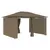 Produktbild 3 för Paviljong med draperier 4x3 m taupe 180 g/m²