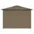 Produktbild 6 för Paviljong med draperier 4x3 m taupe 180 g/m²