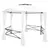 Produktbild 2 för Paviljong med draperier 360x312x265 cm vit 180 g/m²