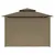 Produktbild 6 för Paviljong med draperier 600x298x270 cm taupe 180 g/m²