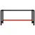 Produktbild 2 för Ram till arbetsbänk metall 175x57x79 cm svart och röd