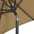 Produktbild 6 för Parasoll med LED-lampor taupe 200x211 cm aluminium