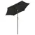 Produktbild 4 för Parasoll med LED-lampor svart 200x211 cm aluminium