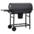 Produktbild 5 för Grilltunna med hjul och bord svart stål 115x85x95 cm