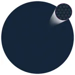 Värmeduk för pool PE 488 cm svart och blå