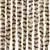 Produktbild 6 för Insektsdraperi beige och brun 56x185 cm chenille