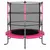 Produktbild 3 för Studsmatta med säkerhetsnät rund 140x160 cm rosa