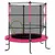 Produktbild 4 för Studsmatta med säkerhetsnät rund 140x160 cm rosa