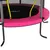 Produktbild 5 för Studsmatta med säkerhetsnät rund 140x160 cm rosa