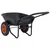 Produktbild 4 för Skottkärra svart och orange 78 L 100 kg