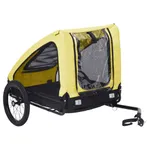 Cykelvagn för djur gul och svart