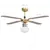 Produktbild 10 för Takfläkt med lampa 106 cm brun