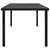 Produktbild 3 för Trädgårdsbord med bordsskiva i glas svart 150x90x74 cm stål