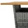Barbord grå 60x60x110 cm konstrotting och massivt akaciaträ