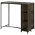 Produktbild 4 för Barbord med förvaringshyllor brun 120x60x110 cm konstrotting