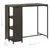 Produktbild 7 för Barbord med förvaringshyllor brun 120x60x110 cm konstrotting