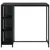 Produktbild 2 för Barbord med förvaringshyllor svart 120x60x110 cm konstrotting