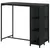 Produktbild 4 för Barbord med förvaringshyllor svart 120x60x110 cm konstrotting