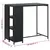Produktbild 7 för Barbord med förvaringshyllor svart 120x60x110 cm konstrotting