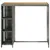 Produktbild 2 för Barbord med förvaringshyllor grå 120x60x110 cm konstrotting