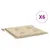 Produktbild 2 för Stolsdynor 6 st beige 50x50x3 cm oxfordtyg