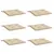 Produktbild 3 för Stolsdynor 6 st beige 50x50x3 cm oxfordtyg