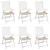 Produktbild 4 för Stolsdynor 6 st beige 50x50x3 cm oxfordtyg