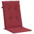 Produktbild 5 för Stolsdynor 2 st vinröd 120x50x3 cm tyg