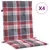 Produktbild 2 för Stolsdynor 4 st rödrutig 100x50x3 cm oxfordtyg