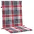 Produktbild 5 för Stolsdynor 4 st rödrutig 100x50x3 cm oxfordtyg