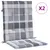 Produktbild 2 för Stolsdynor 2 st grårutig 100x50x3 cm oxfordtyg