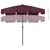 Produktbild 3 för Strandparasoll vinröd 200x125 cm