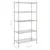 Produktbild 7 för Förvaringshylla med 5 hyllplan 90x35x180 cm krom 250 kg