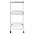 Produktbild 4 för Förvaringshylla med hjul 3 hyllplan 60x35x81 krom 150 kg