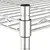 Produktbild 5 för Förvaringshylla med hjul 3 hyllplan 60x35x81 krom 150 kg