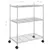 Produktbild 7 för Förvaringshylla med hjul 3 hyllplan 60x35x81 krom 150 kg