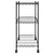 Produktbild 4 för Förvaringshylla med hjul 3 hyllplan 60x35x81 svart 150 kg
