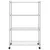 Produktbild 3 för Förvaringshylla med hjul 4 hyllplan 90x35x142 cm krom 200 kg