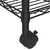 Produktbild 6 för Förvaringshylla med hjul 4 hyllplan 90x35x142 cm svart 200 kg