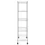 Produktbild 4 för Förvaringshylla med hjul 5 hyllplan 75x35x155 cm krom 250 kg