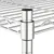 Produktbild 5 för Förvaringshylla med hjul 5 hyllplan 75x35x155 cm krom 250 kg